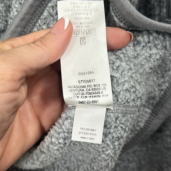 Patagonia Women’s Gray Better Sweater 1/4 zip jacket size large. - Picture 8 of 9